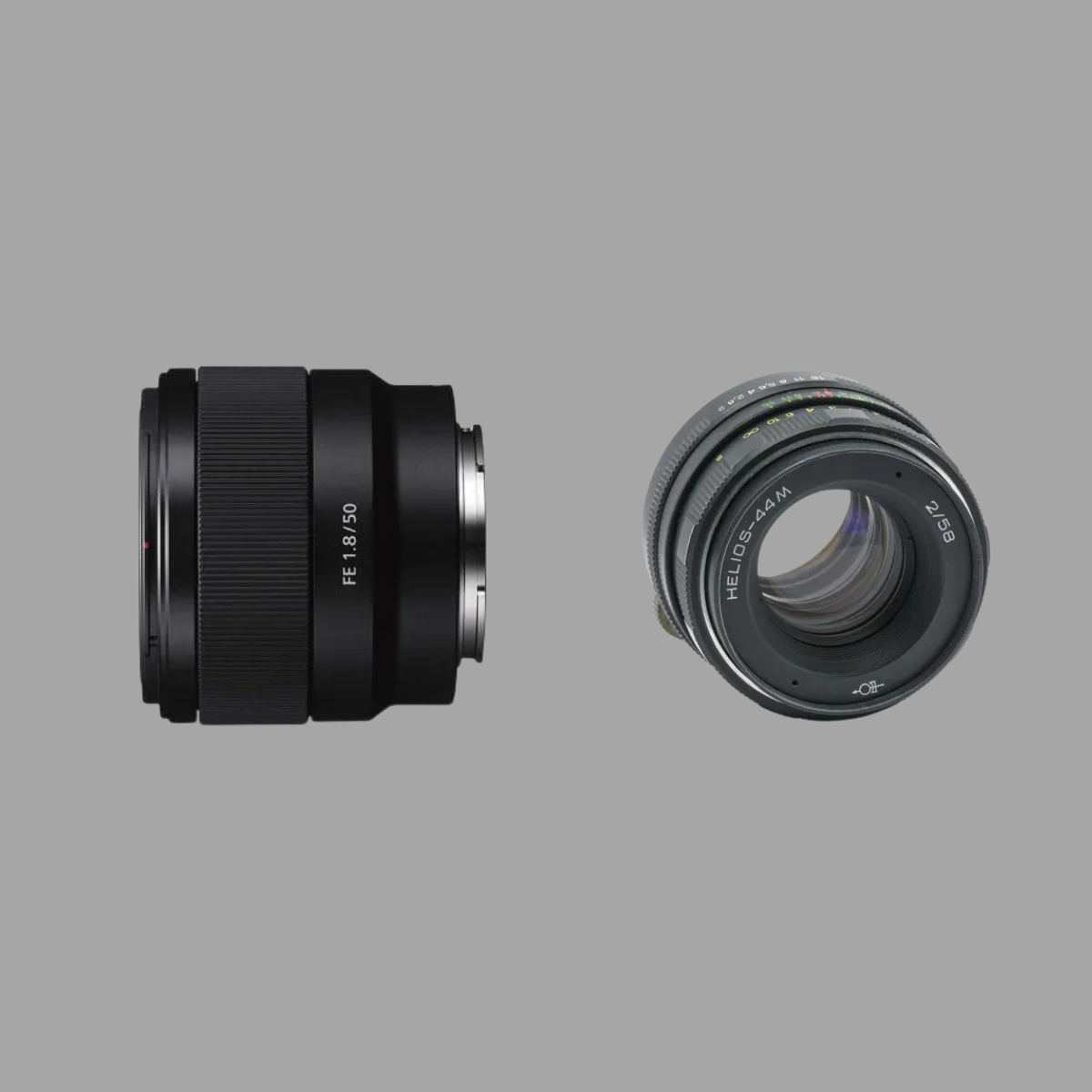 Sony 50mm f/1.8 + Helios 44M